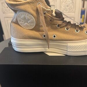 Converse High-Top Sneakers in Light Brown